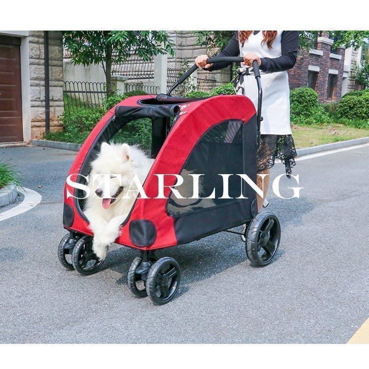 ペットカート ペットバギー DODOPET 大型犬 多頭飼い 中型犬 小型犬 4輪 折りたたみ 省スペース 大型商品 キャスター ドッグカート バギー ペット用品、生き物 犬用品