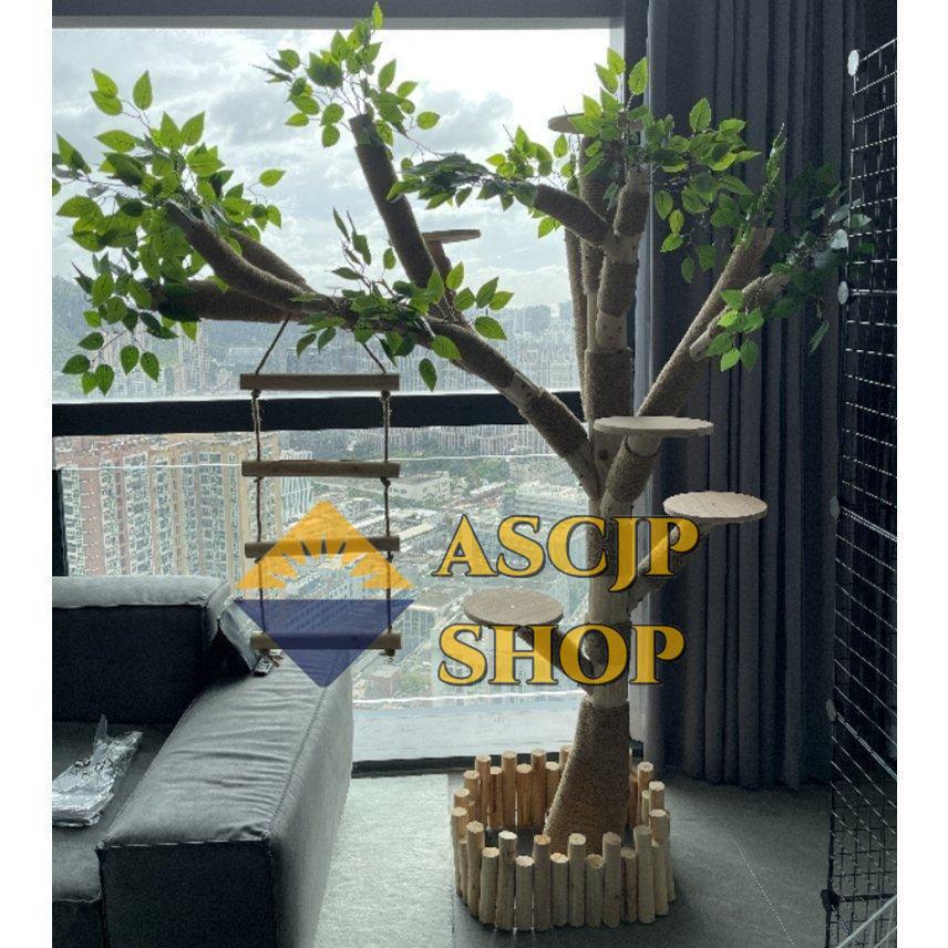 【値段交渉可：送料込】 キャットタワー 木製 猫の木 猫登山 猫の活動ツリー 無垢材 猫のジャンプ プラットフォーム 猫登山タワー猫の活動木 猫の遊び地域 高1.5メートル 【EIM1079498004】(37723円)