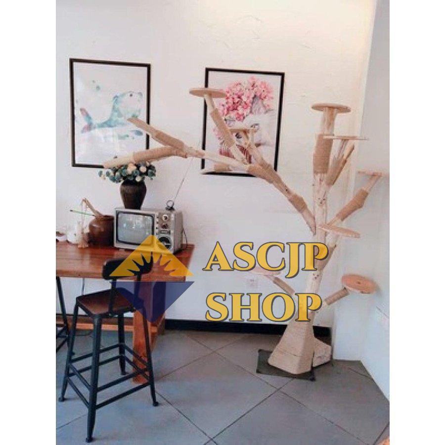 【値段交渉可：送料込】 キャットタワー 木製 猫の木 猫登山 猫の活動ツリー 無垢材 猫のジャンプ プラットフォーム 猫登山タワー猫の活動木 猫の遊び地域 高1.5メートル 【EIM1079498004】(37723円)