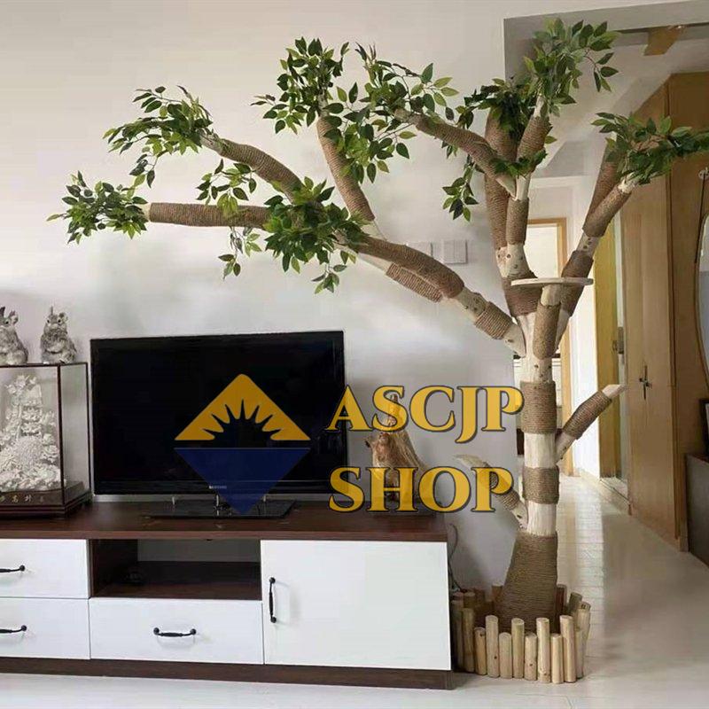 【値段交渉可：送料込】 キャットタワー 木製 猫の木 猫登山 猫の活動ツリー 無垢材 猫のジャンプ プラットフォーム 猫登山タワー猫の活動木 猫の遊び地域 高1.5メートル 【EIM1079498004】(37723円)