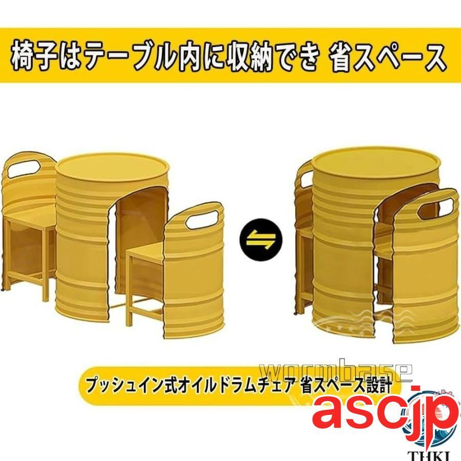 カウンターテーブル ドラム缶テーブルセット バーカウンターテーブル 2