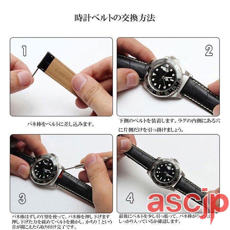 時計ベルト 17mm 18mm 19mm 20mm 21mm 22mm 24mm6色 カーフレザー