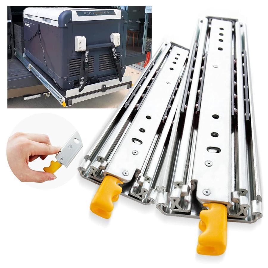 スライドレール 引き出しスライド ロック付 重量用 300mm-1500mm 完全