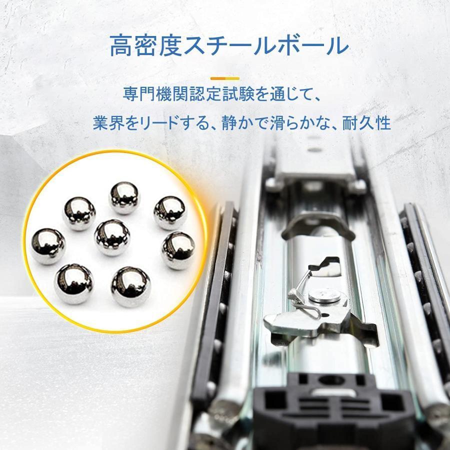 スライドレール 引き出しスライド ロック付 重量用 300mm-1500mm 完全