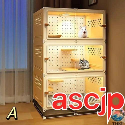 家庭用ケージ 大型金属製小動物用ケージ ダブルトリプル特大 3層