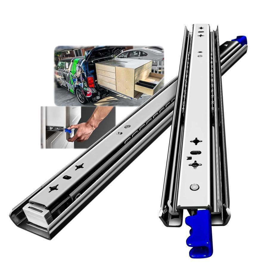 スライドレール 2本セット 約150cm 1500mm 工業用スライドレール 250mm-1500mm 重量用引き出しスライド 伸縮式