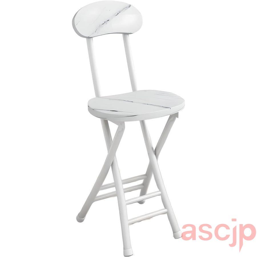 折りたたみ椅子 カウンターチェア 木製 スチール ハイチェア 足置き