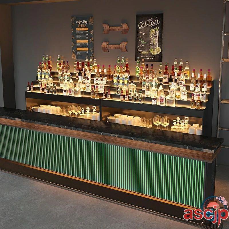 バー用ドリンクカウンター 酒棚 ディスプレイラック バーカウンター