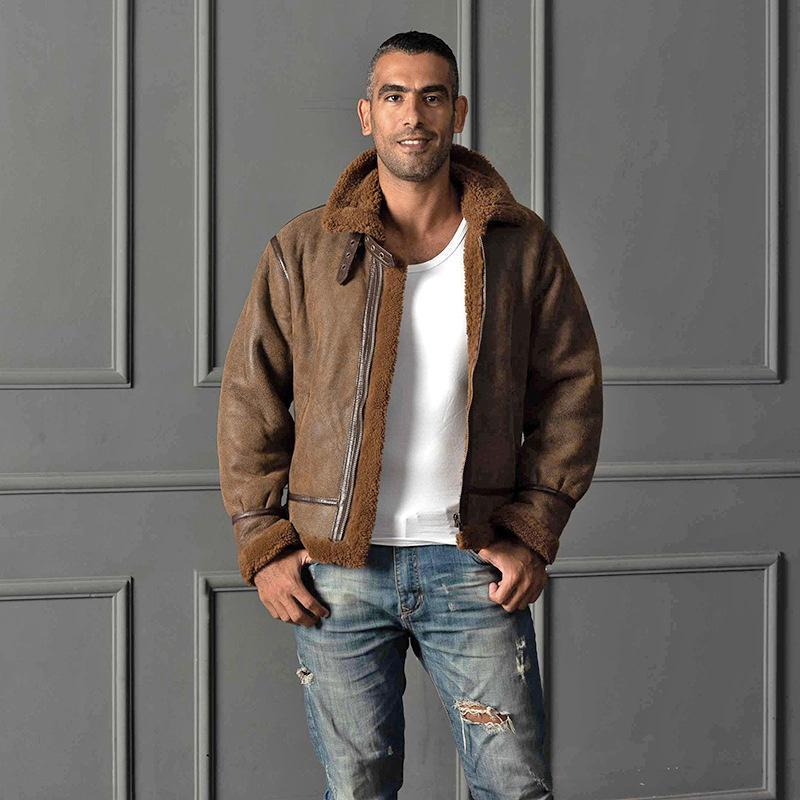 ムートンジャケット ムートンコート B-3フライトジャケット 革ジャン