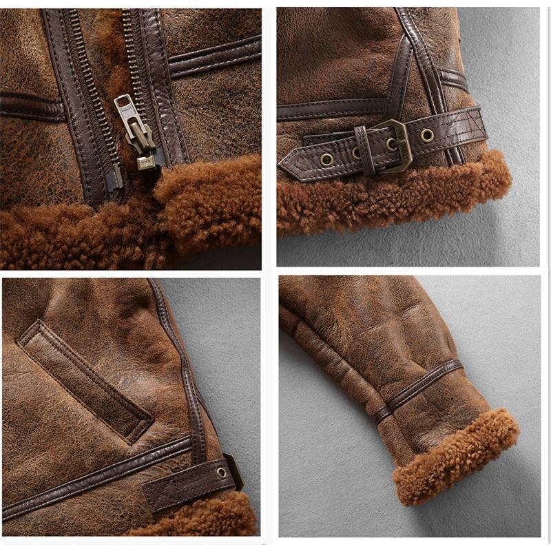 ムートンジャケット ムートンコート B-3フライトジャケット 革ジャン