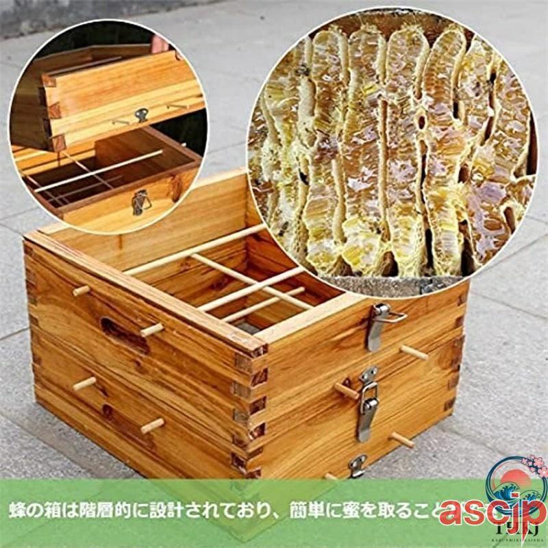 蜜蜂巣箱 ミツバチ 巣箱 重箱式 養蜂箱 杉材 蜂ハイブ 格子箱 煮蝋