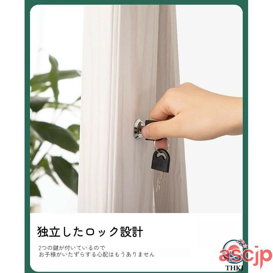 全身鏡 スタンドミラー 360度回転 ドレッサーミラー キャビネット付き