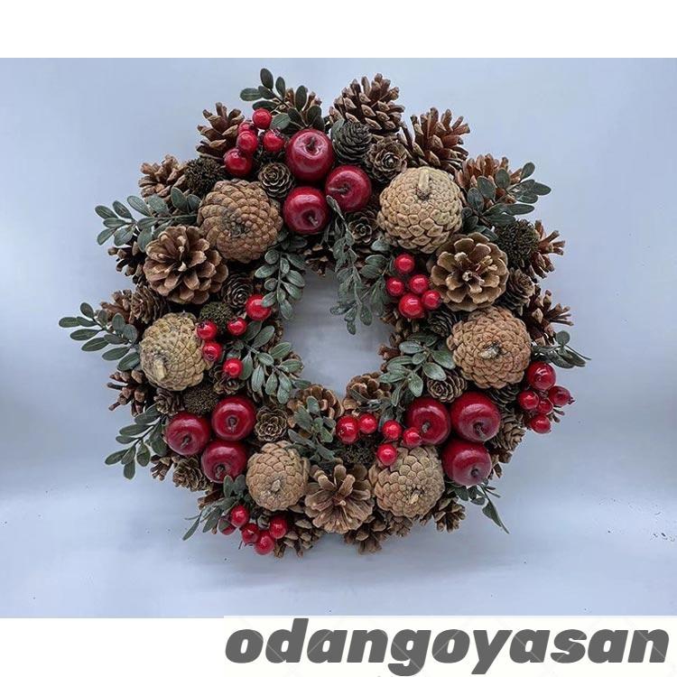 クリスマスリース 松ぼっくり アートフラワーリース 屋外 クリスマス