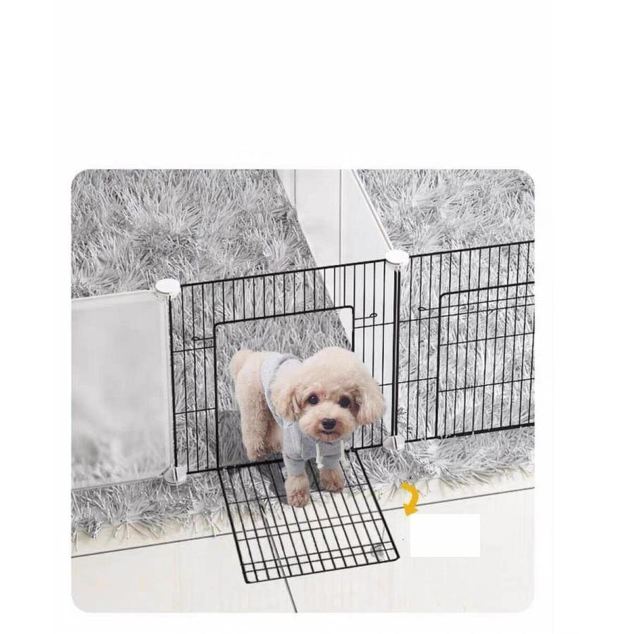 ペットフェンス ペットサークル 45×35cm 12枚 ドア付き 室内 屋外 置く