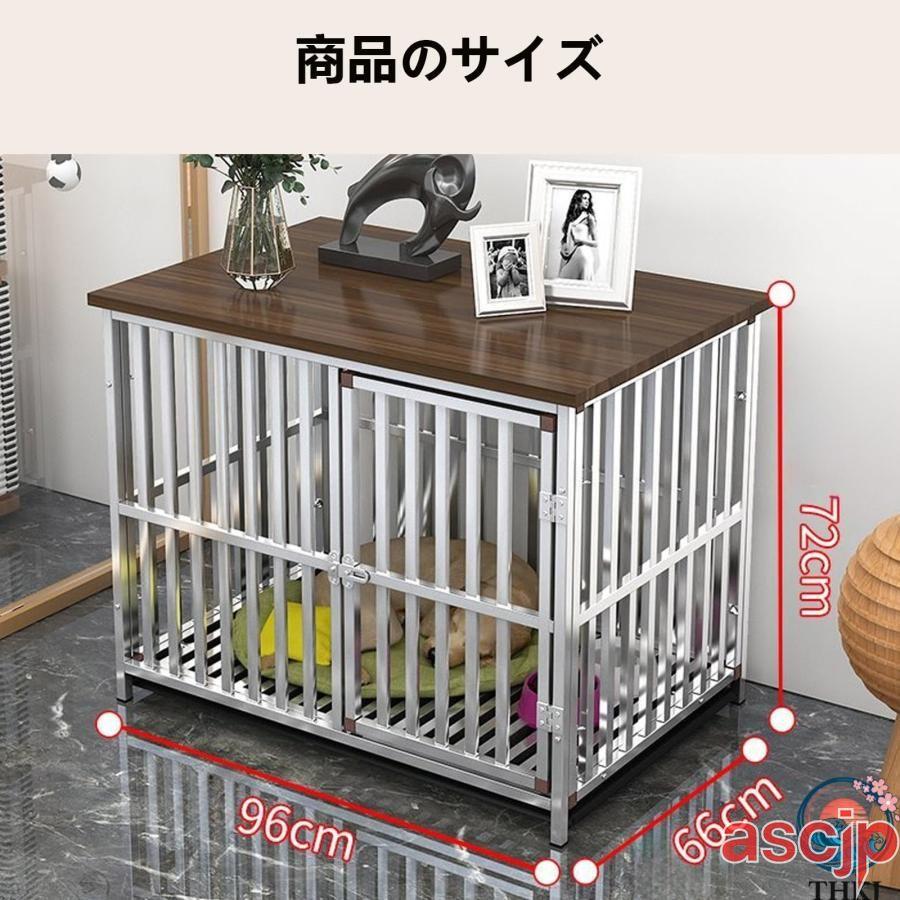 大型犬用ケージ 犬ケージ ペットケージ 屋根付き 木製 ステンレス鋼
