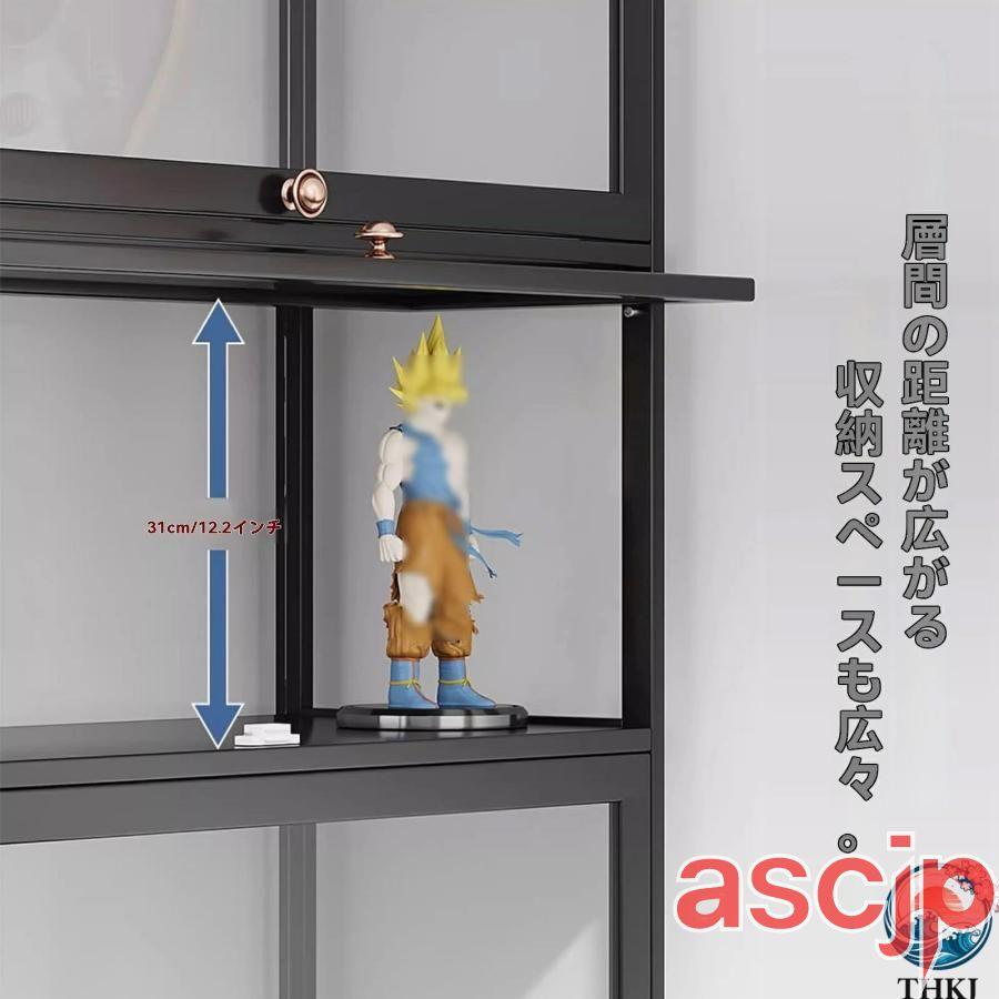 アクリル製ディスプレイキャビネット 四面透明 竹枠+アクリル 気密性と
