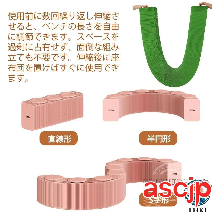 アコーディオン椅子 折りたたみ式ペーパーベンチ 伸縮持ち運び可能