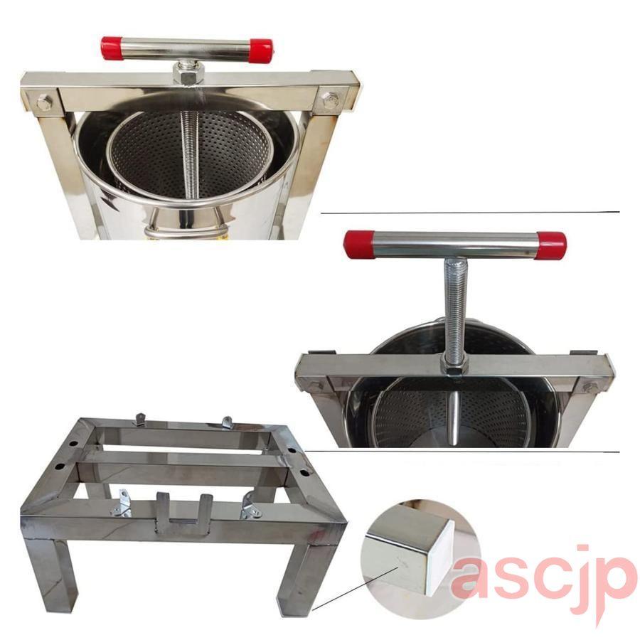 ステンレス圧搾器 内鍋 外鍋付き　はちみつ搾り器 養蜂器具 蜂蜜 圧搾機 手動 野菜脱水機 蜜 絞り 機 蜂蜜分離器 15L大