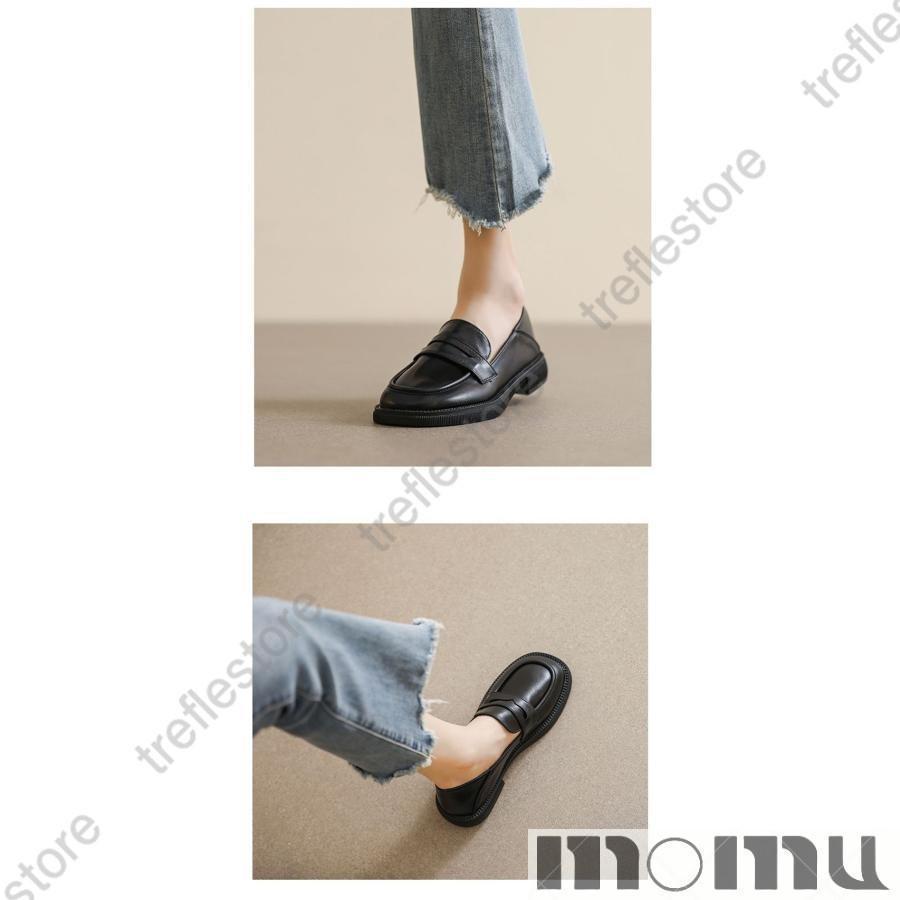 ローファー レディース パンプス スリッポン 厚底 革靴 コイン 
