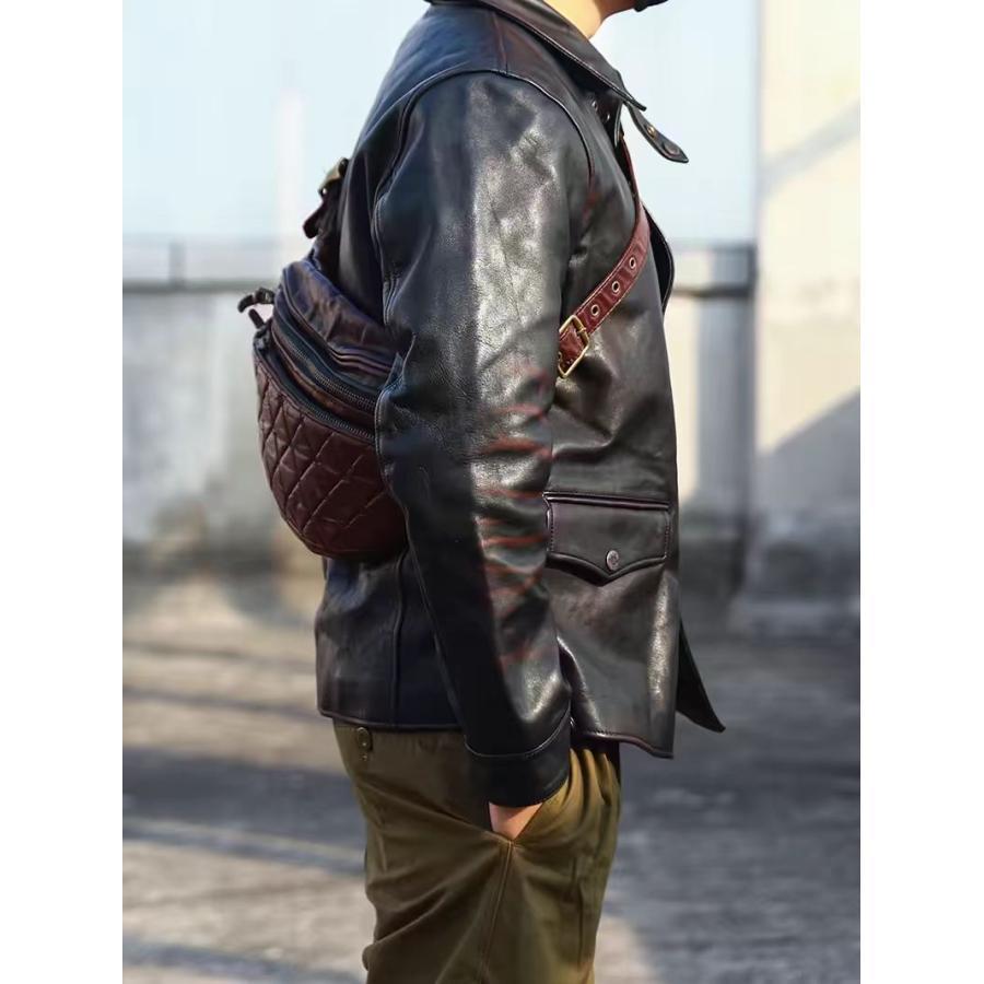 期間限定(30%オフ中)1930's 茶芯ホースハイドカーコート 茶芯ホースハイド 30's ワークコート レザージャケット