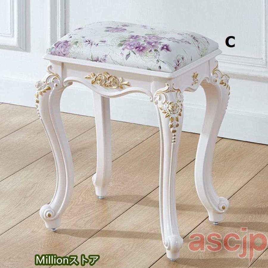 ドレッサーチェア 化粧椅子イス 鏡台用 家庭用 椅子のみ スツール チェア ドレッサーチェア 白株式会社錦 木製 猫足 アンティーク ドレッサーチェア 化粧椅子イス 鏡台用 家庭用 椅子のみ スツール