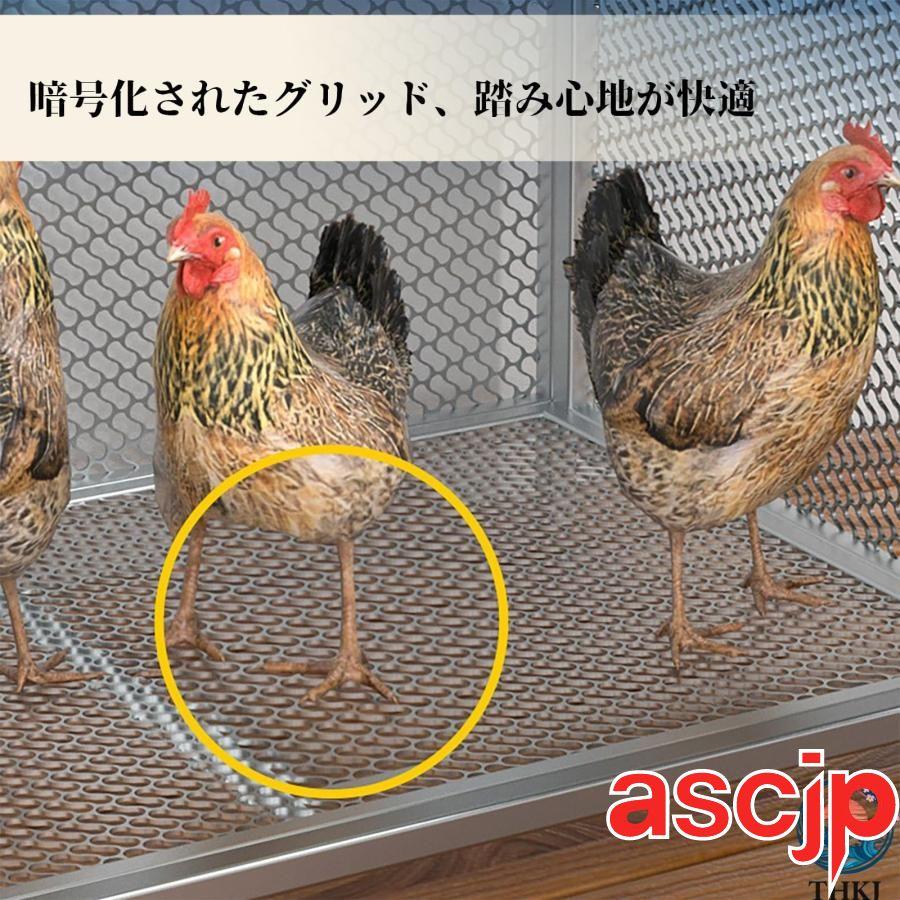 鶏 ケージ 室内 屋外 うずら 鶏小屋 大型角管高密度メッシュ 天窓付き