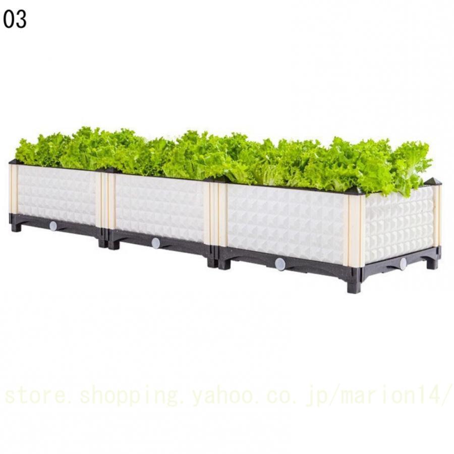 組立式ガーデンボックス プランターボックス プラスチック 園芸 鉢植え入れ 花、植物、野菜栽培 自由組立 滑車付け ブラウン 二階 プラスチック_3