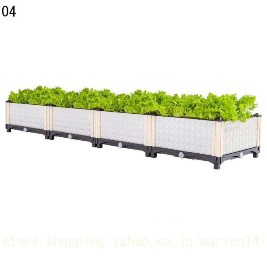 組立式ガーデンボックス プランターボックス プラスチック 園芸 鉢植え入れ 花、植物、野菜栽培 自由組立 滑車付け ブラウン 二階 プラスチック_4