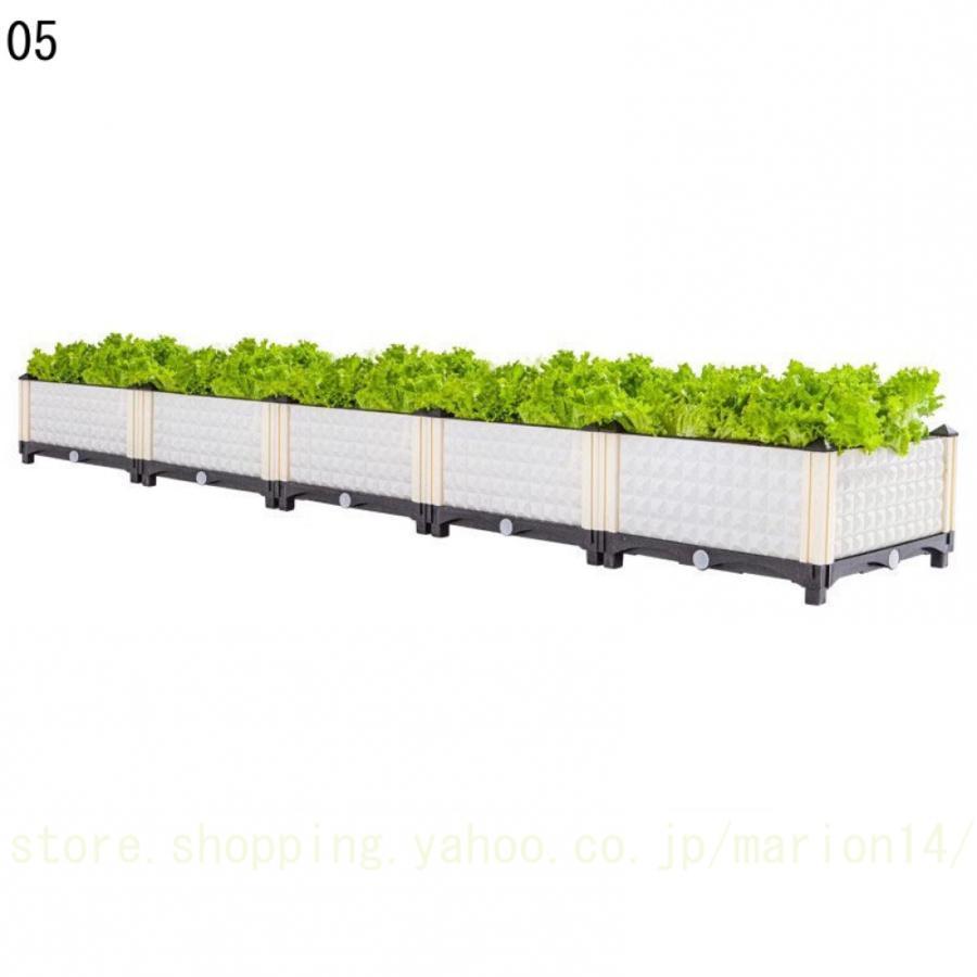 組立式ガーデンボックス プランターボックス プラスチック 園芸 鉢植え入れ 花、植物、野菜栽培 自由組立 滑車付け ブラウン 二階 プラスチック_5