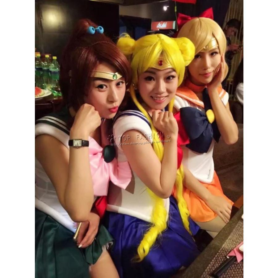 美少女戦士セーラームーン風 コスプレ衣装 ウィッグ 靴 子供用大人用