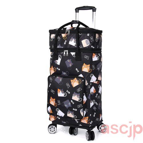 ショッピングカート 折り畳み 大容量 35L 買い物カート ショッピングキャリー 防水 保冷保温 5輪 静音 横押し 高齢者 女性 軽量 持ち運び 高さ調節 アウトドアの画像