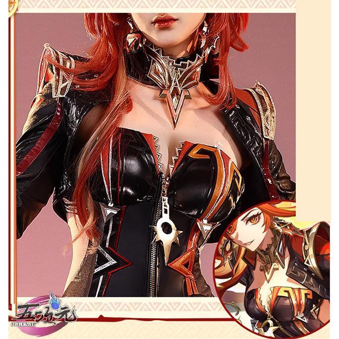 三分妄想 原神 コスプレ マーヴィカ 炎神 衣装 ※ウィッグ 靴 追加可