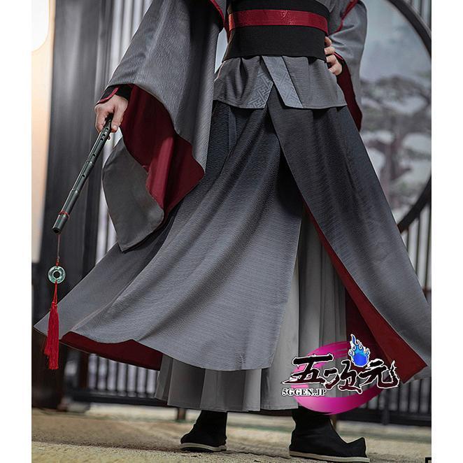 魔道祖師魏無羨コスプレ全セット ウィッグ +横笛+靴 猫屋小舗 魔道祖師 公式衣装 コスプレ 魏無羨 莫玄羽ver ※ウィッグ 靴