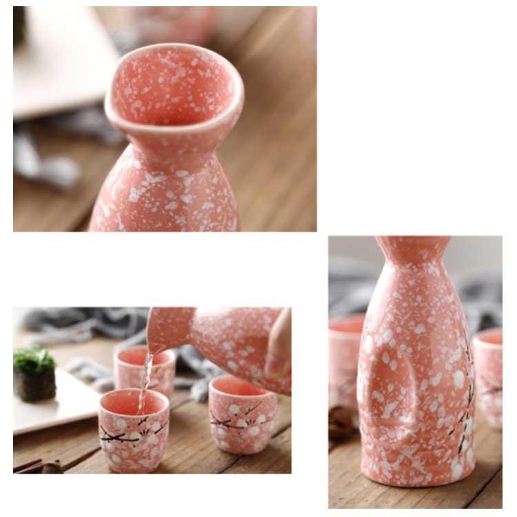 花柄 おちょこ 梅の花 徳利セット 焼酎 6点セット 和風 盃 お猪口