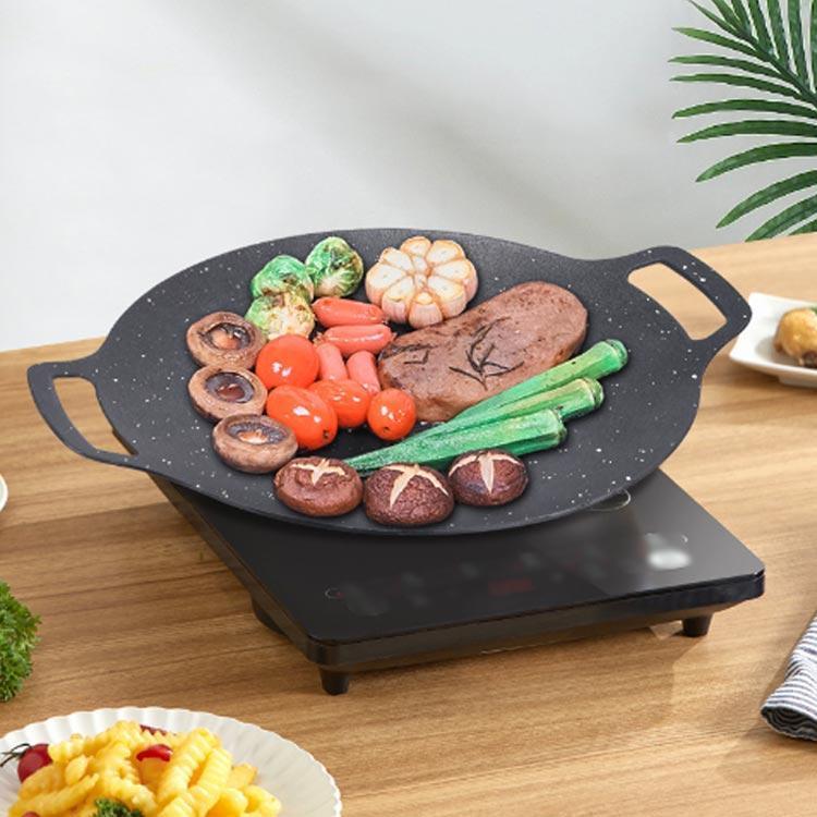 IH対応 焼肉プレート 焦げ付きにくい 直火 対応 丸型 バーベキュー