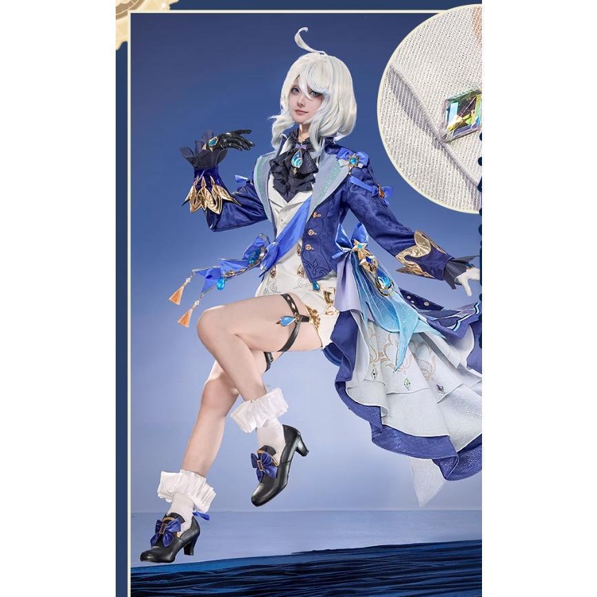 本日限定値下げ 原神 フリーナ 水神 コスプレ 衣装 1式 Mサイズ 猫屋小舗 原神 コスプレ フリーナ 水神 衣装 ※ウィッグ 鞋 追加可