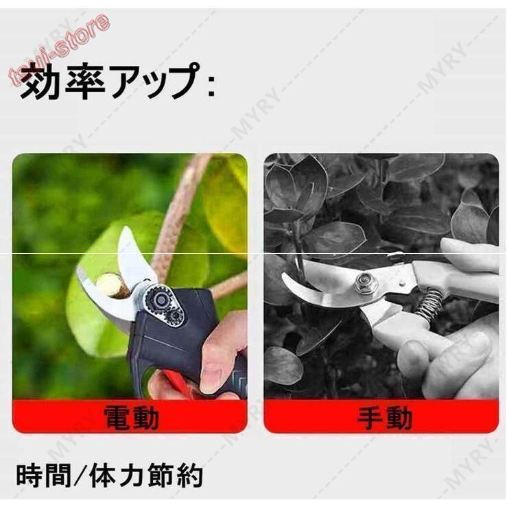 電動 剪定ばさみ 充電式剪定ばさみ 剪定ハサミ 電動剪定鋏 枝切り剪定
