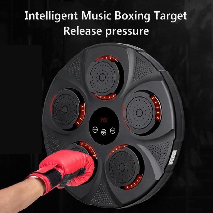 ミュージックボクシングマシンボクシングウォールターゲットマシンLEDディスプレイカウンターとBluetoothセンサー付きS＆Lボクシンググローブ付きボクシングト ミュージックボクシングマシン、ボクシングウォールターゲットマシン