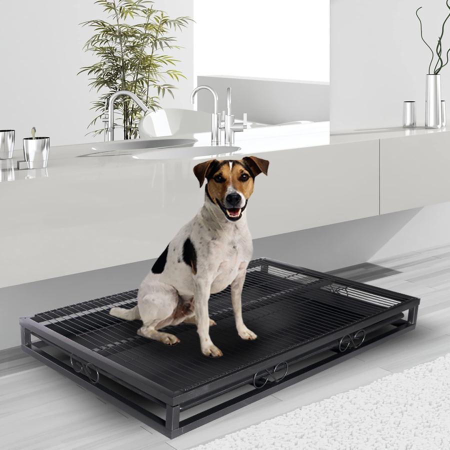 トイレトレー ワイド、ステンレス製犬用トイレトイレトレイ、犬トイレ