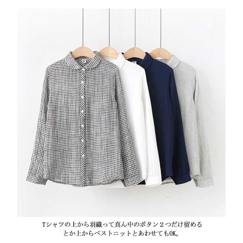 シャツ ダブルガーゼ ガーゼシャツ チュニック ブラウス 綿100