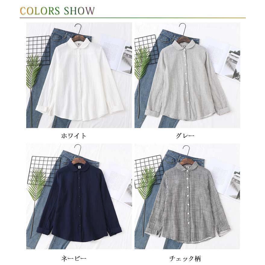シャツ ダブルガーゼ ガーゼシャツ チュニック ブラウス 綿100