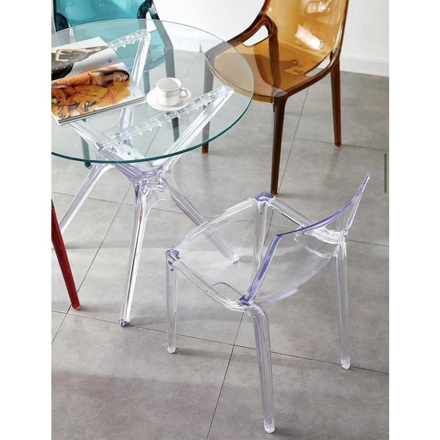 ダイニングチェア 北欧 透明 食卓椅子 ラウンジチェア デザイナー