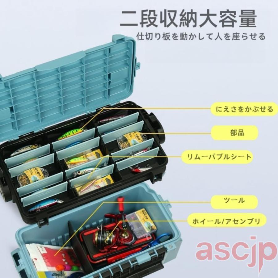 釣り箱 フィッシングボックス 2段式 トラベルフィッシングケース