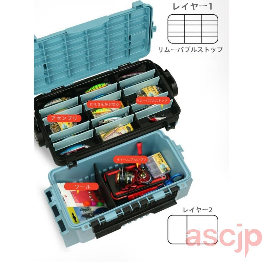 釣り箱 フィッシングボックス 2段式 トラベルフィッシングケース