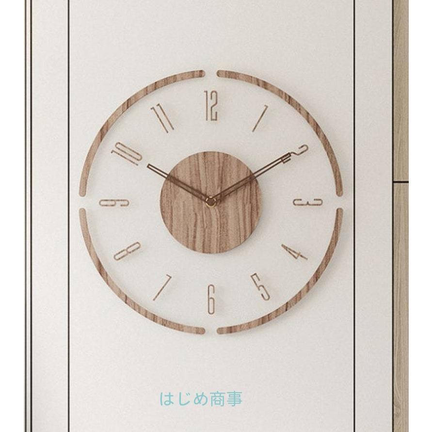 壁掛け時計 掛け時計 木製 薄型のデザイン おしゃれ 電波時計 北欧