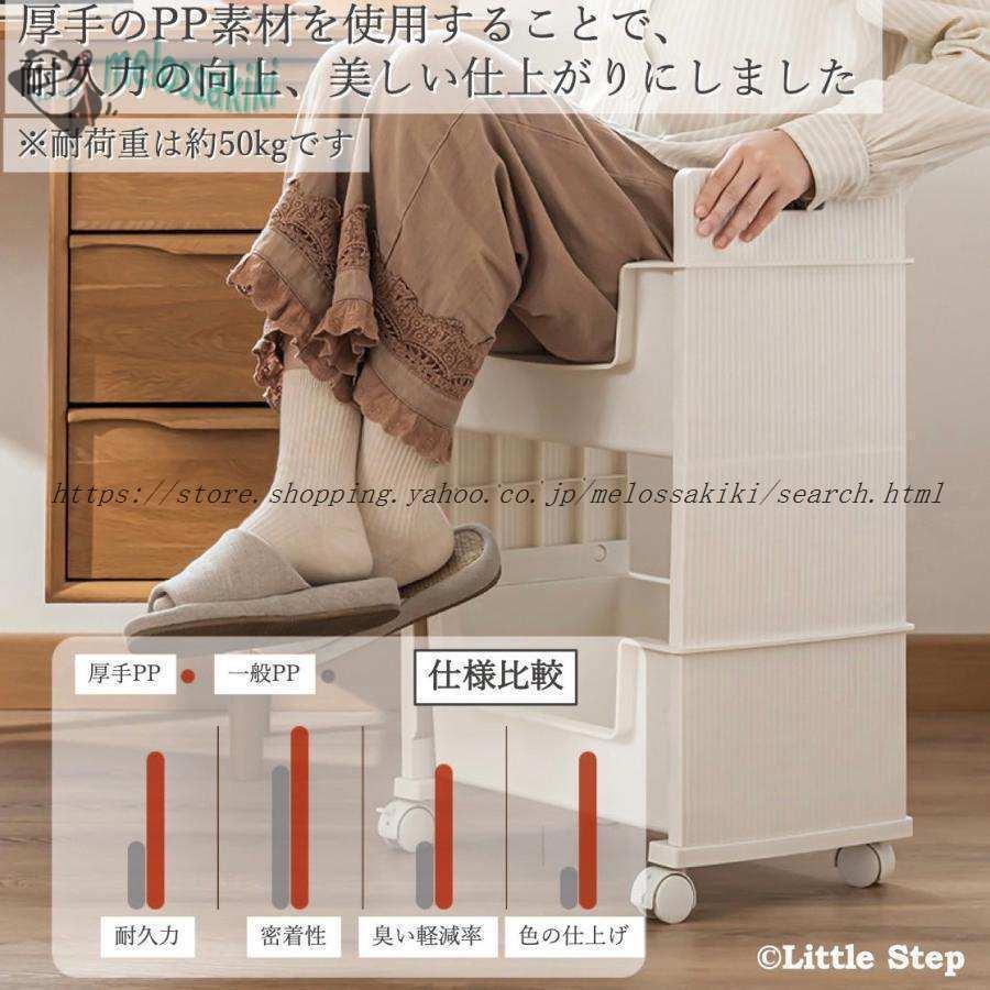 デスクワゴン キャスター スリム マガジンラック おしゃれ 北欧 サイド