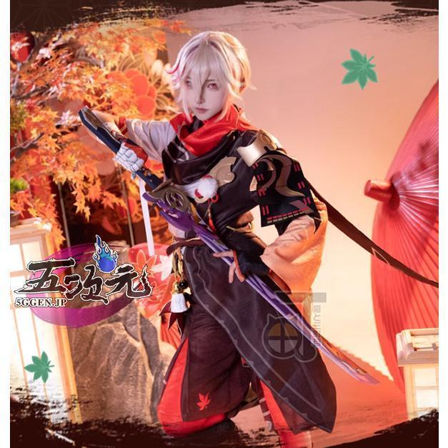 猫と三丁目 原神 コスプレ 楓原万葉 衣装セット ※ウィッグ 靴 武器