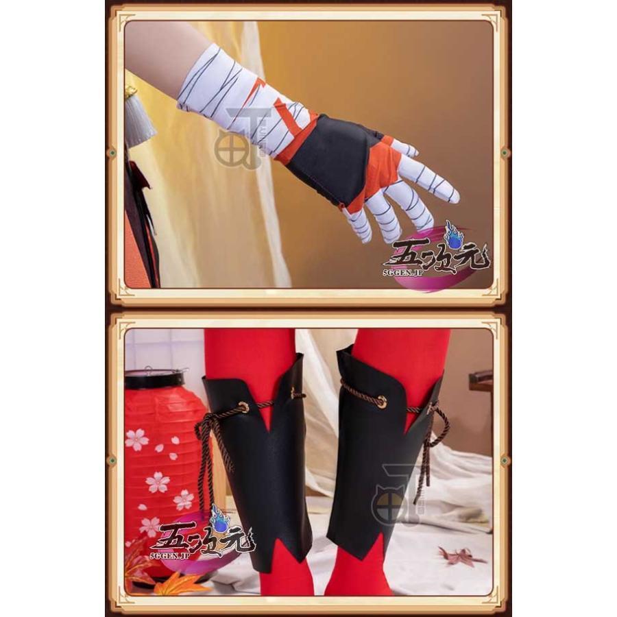猫と三丁目 原神 コスプレ 楓原万葉 衣装セット ※ウィッグ 靴 武器