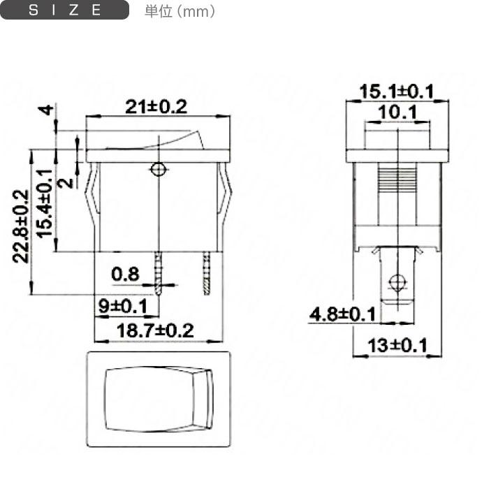 四角 ロッカスイッチ 汎用品ボタン DC12V ON OFF 2極 ダッシュ 四角 ロッカスイッチ 汎用品ボタン DC12V ON OFF 2極 ダッシュ
