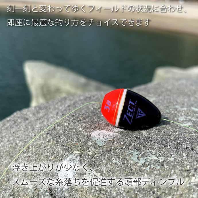 釣研 ゼクト ZECT S 0号 スカーレット 6.9g フカセ釣りうき TSURIKEN